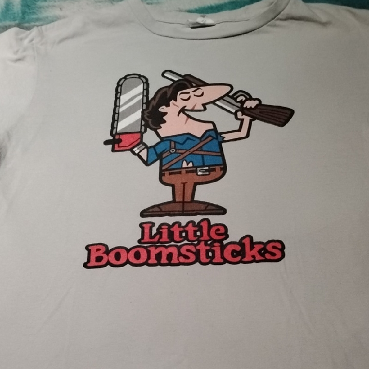Men's White Medium Vintage Little Boomsticks Caesars Evil Dead Ash Delta Shirt